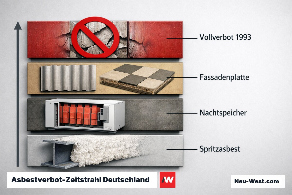 Asbestverbot-Zeitstrahl Deutschland 1979–1993 – Erklär-Grafik (NEUWEST Berlin)