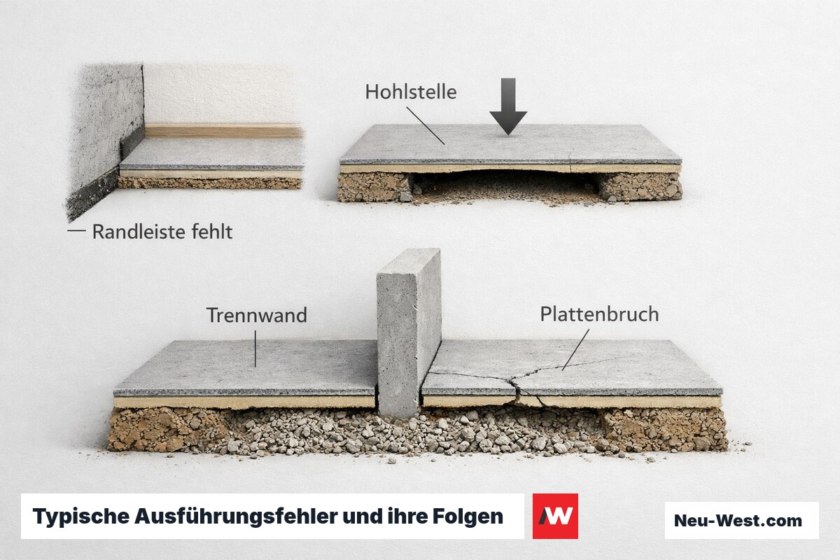 Typische Ausführungsfehler und ihre Folgen – Erklär-Grafik (NEUWEST Berlin)