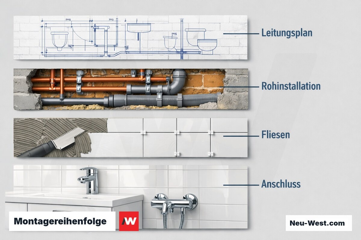 Montagereihenfolge: Badmöbel-Kombination Schritt für Schritt – Erklär-Grafik (NEUWEST Berlin)