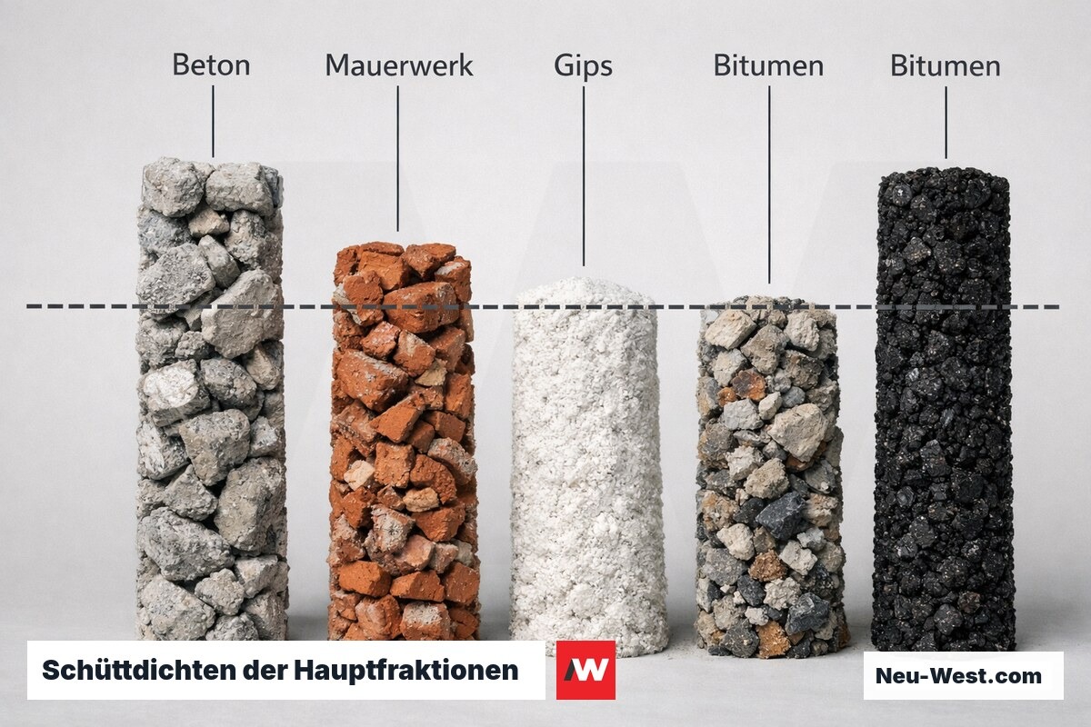 Schüttdichten der Hauptfraktionen: 7-Tonnen-Containergrenze – Erklär-Grafik (NEUWEST Berlin)