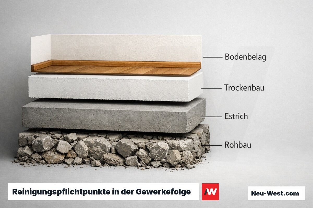Reinigungspflichtpunkte in der Gewerkefolge – Erklär-Grafik (NEUWEST Berlin)