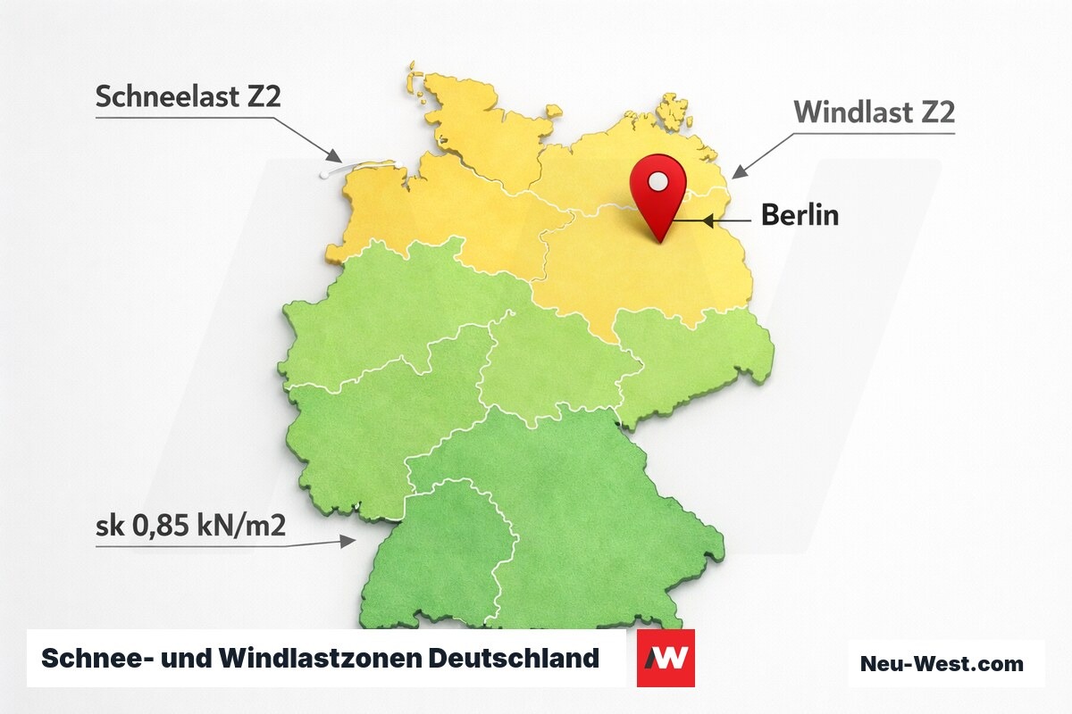 Schnee- und Windlastzonen Deutschland: Berlin-Einordnung (DIN EN 1991) – Erklär-Grafik (NEUWEST Berlin)