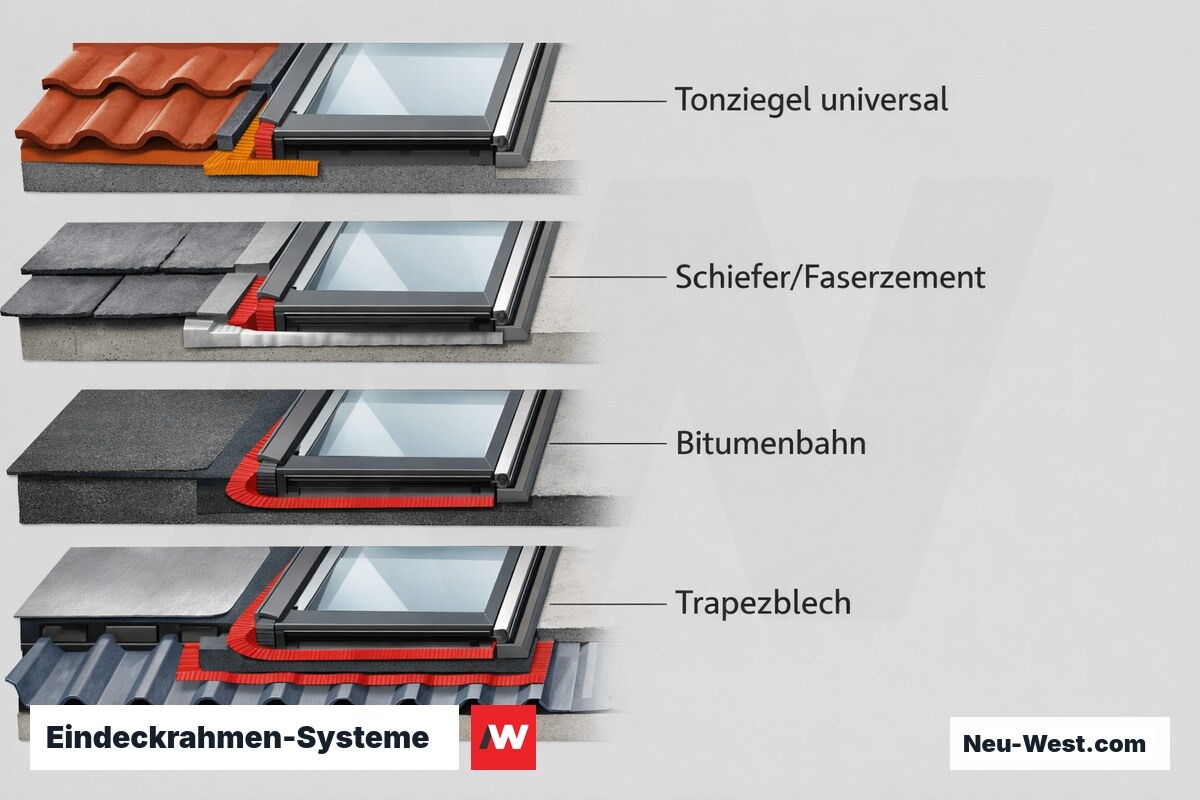 Eindeckrahmen-Systeme: Anschlussgeometrie und Versagenszone nach Eindeckung – Erklär-Grafik (NEUWEST Berlin)