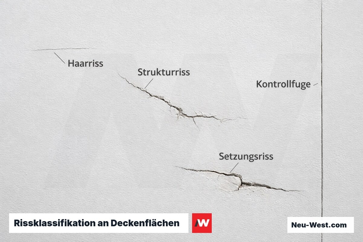 Rissklassifikation an Deckenflächen – Erklär-Grafik (NEUWEST Berlin)