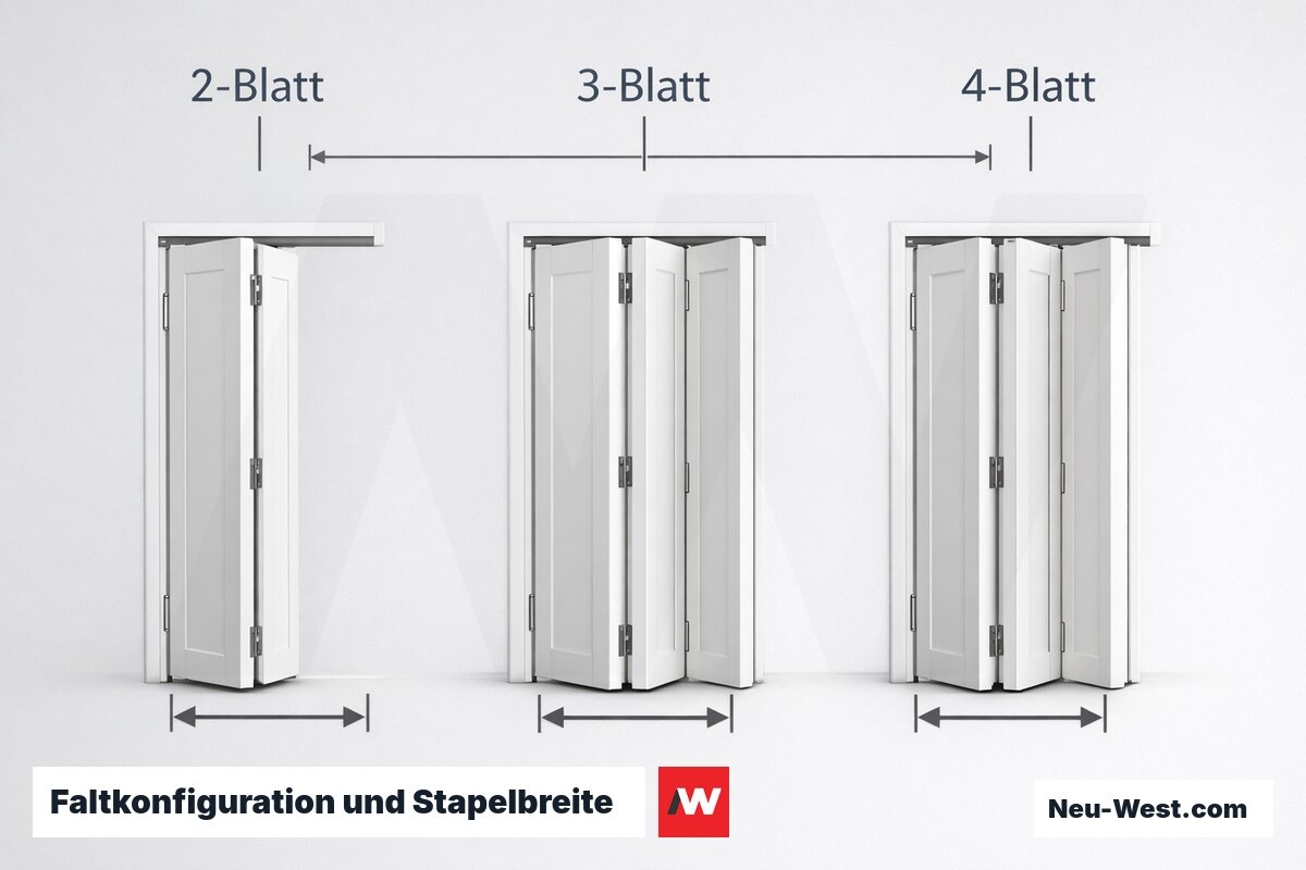 Faltkonfiguration und Stapelbreite im Vergleich – Erklär-Grafik (NEUWEST Berlin)