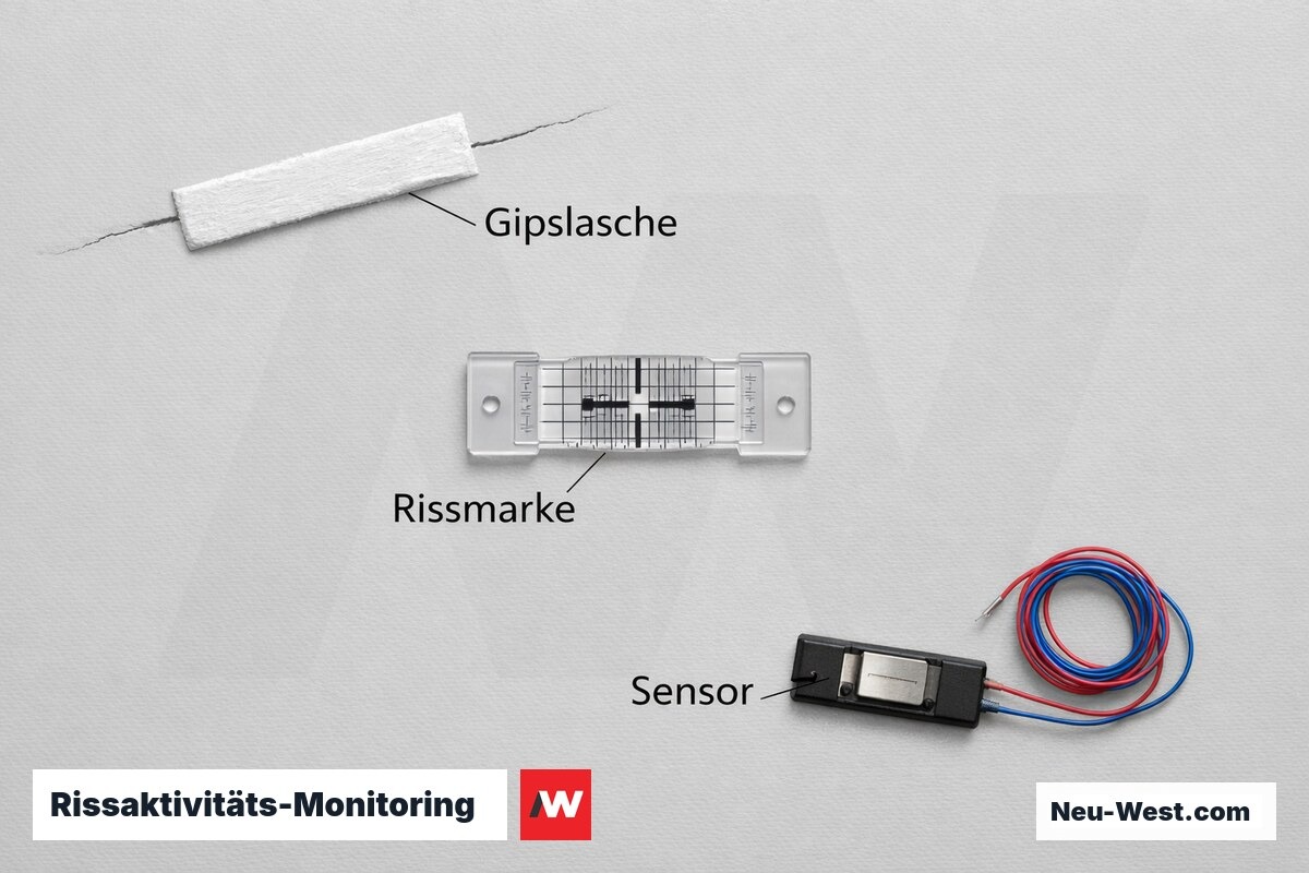 Rissaktivitäts-Monitoring: Methoden im Vergleich – Erklär-Grafik (NEUWEST Berlin)