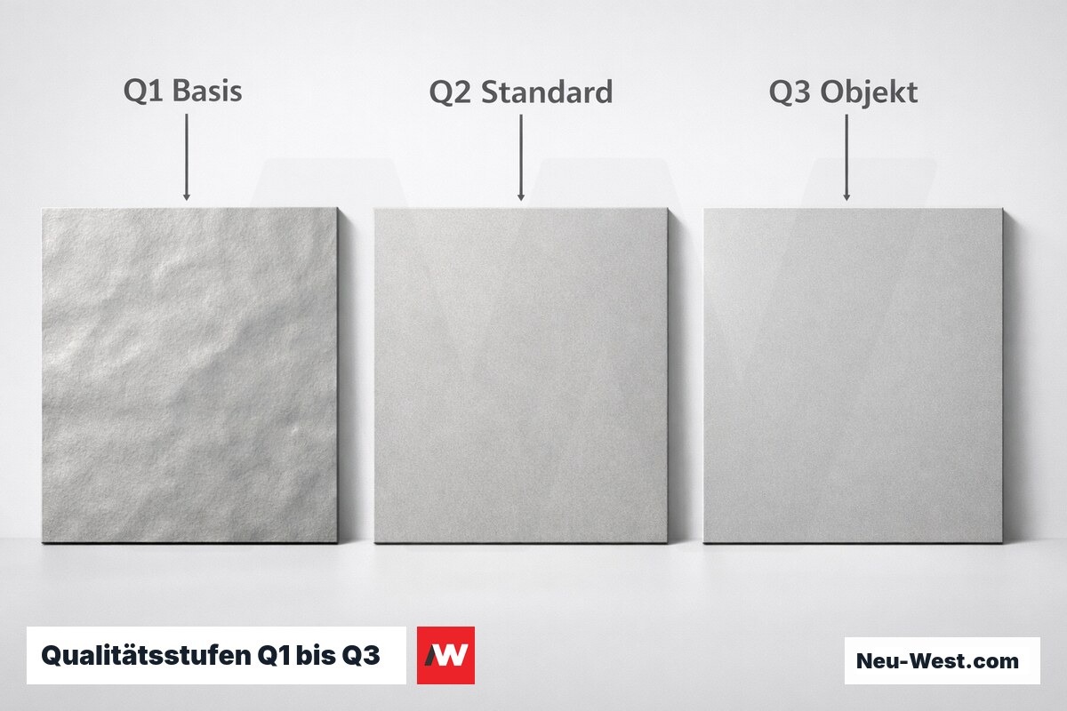 Qualitätsstufen Q1 bis Q3 nach BFS-Merkblatt Nr. 18 – Erklär-Grafik (NEUWEST Berlin)