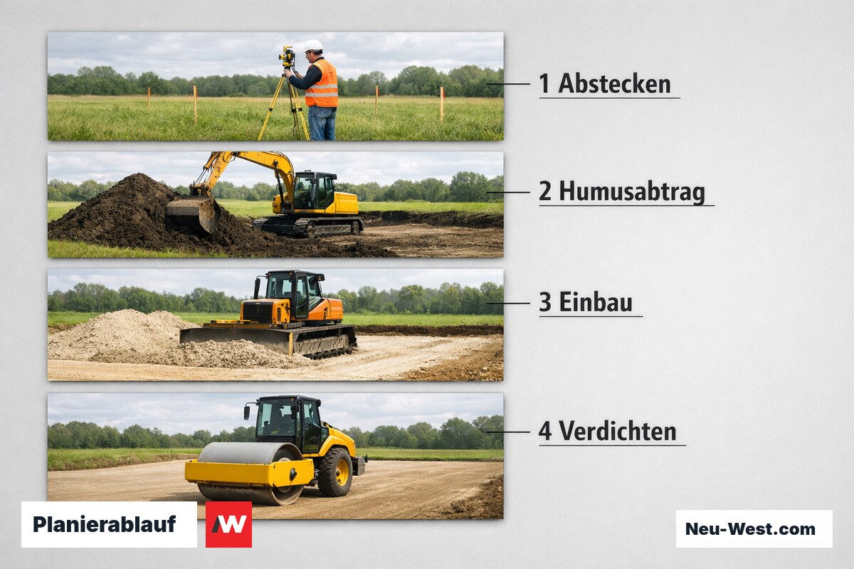 Planierablauf: 4 Bauphasen – Erklär-Grafik (NEUWEST Berlin)