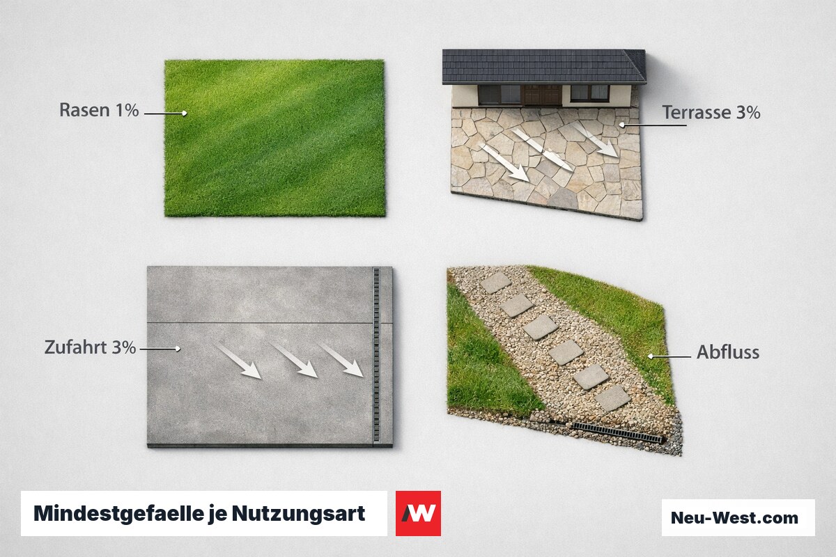 Mindestgefaelle je Nutzungsart – Erklär-Grafik (NEUWEST Berlin)