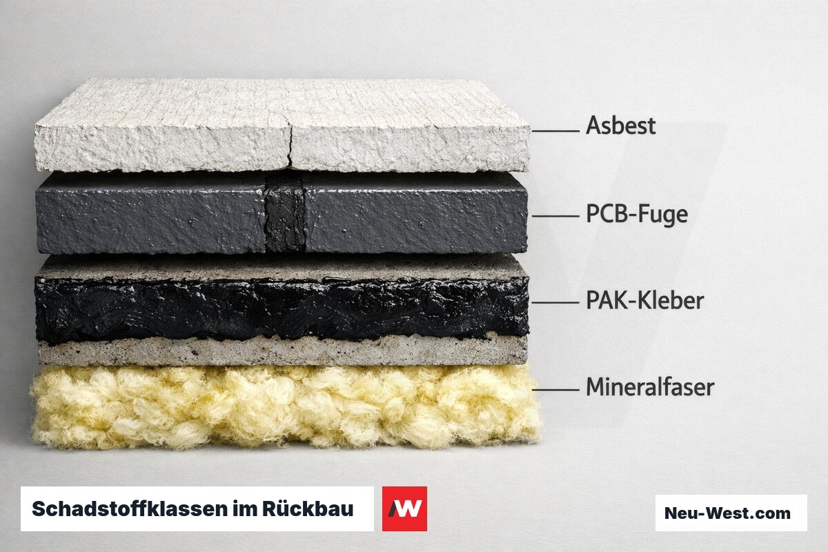 Schadstoffklassen im Rückbau – Erklär-Grafik (NEUWEST Berlin)