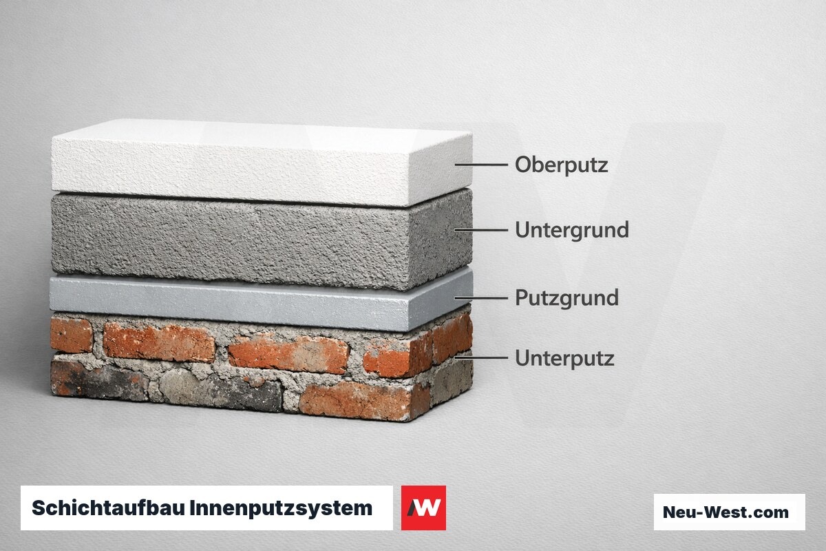 Schichtaufbau Innenputzsystem – Erklär-Grafik (NEUWEST Berlin)