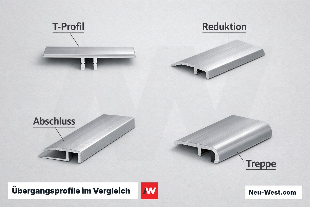 Übergangsprofile im Vergleich – Einsatz je Anschlusssituation – Erklär-Grafik (NEUWEST Berlin)