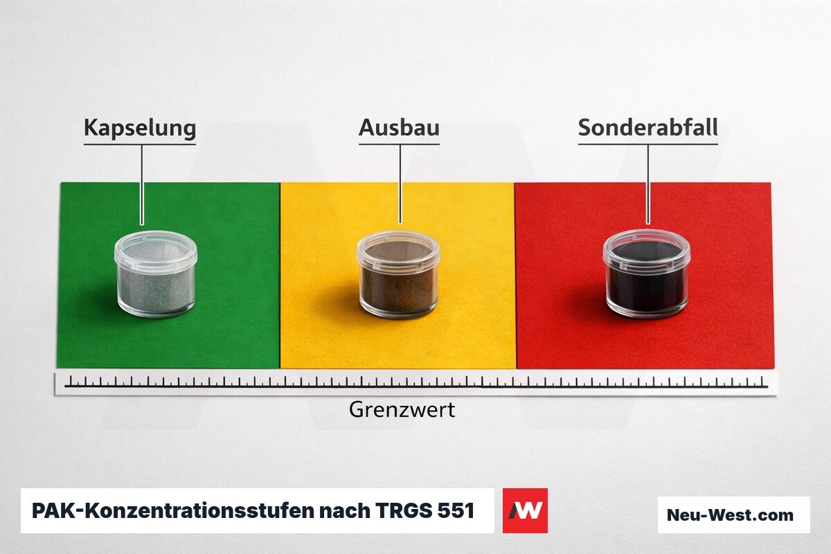PAK-Konzentrationsstufen nach TRGS 551 – Erklär-Grafik (NEUWEST Berlin)