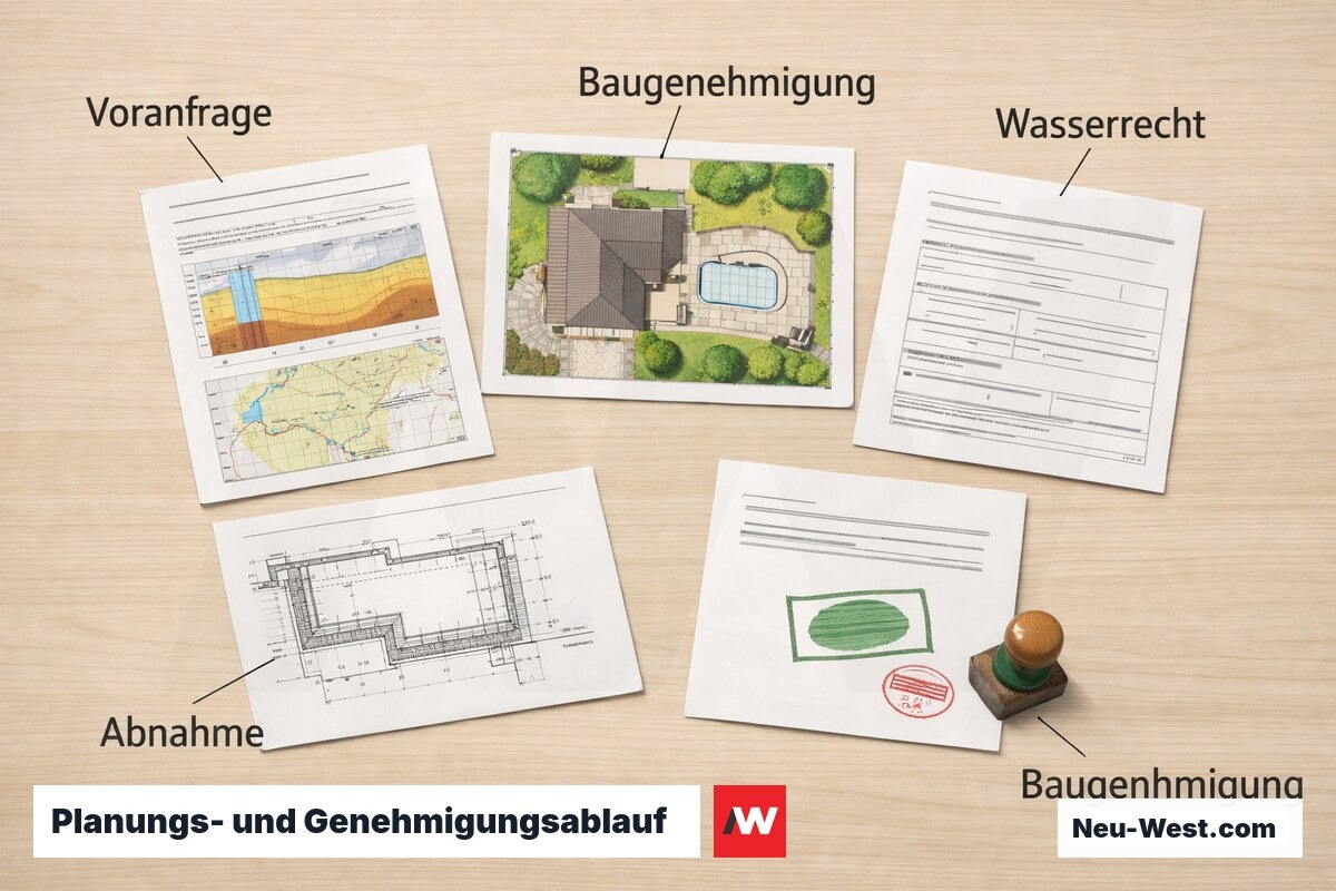 Planungs- und Genehmigungsablauf: Pool Berlin – Erklär-Grafik (NEUWEST Berlin)