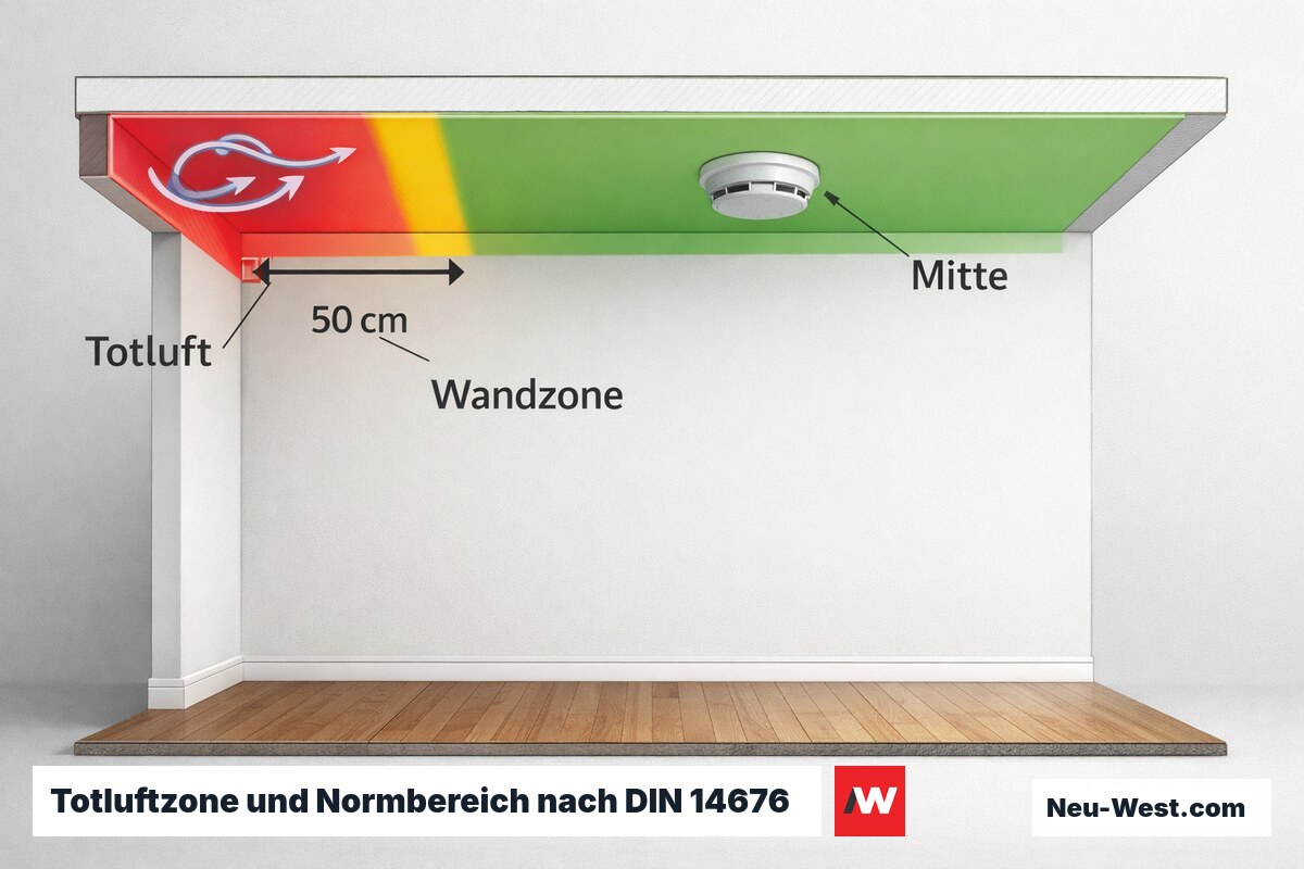 Totluftzone und Normbereich nach DIN 14676 – Erklär-Grafik (NEUWEST Berlin)