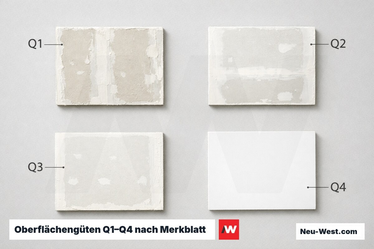 Oberflächengüten Q1–Q4 nach Merkblatt – Erklär-Grafik (NEUWEST Berlin)