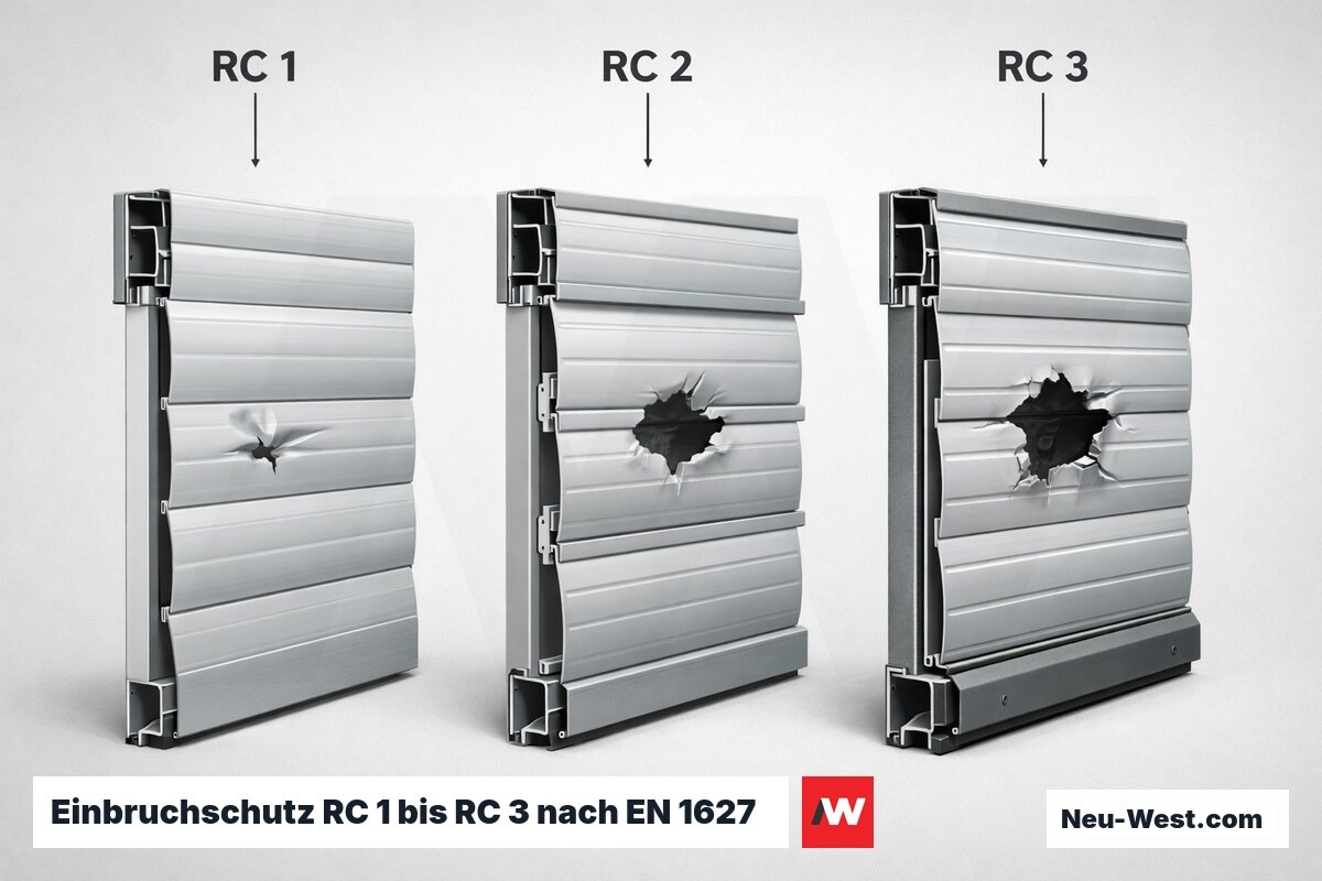 Einbruchschutz RC 1 bis RC 3 nach EN 1627 – Erklär-Grafik (NEUWEST Berlin)