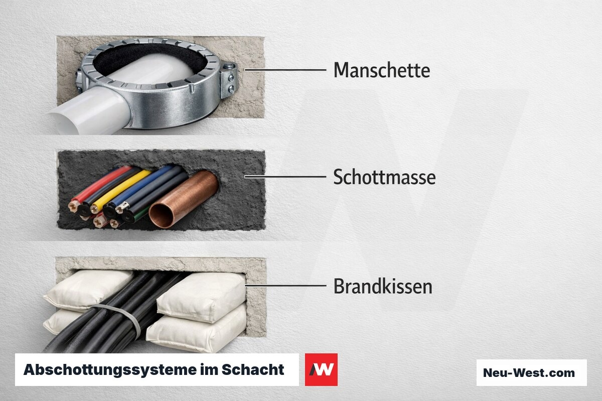 Abschottungssysteme im Schacht: Funktionsprinzip und ETA-Zulassung – Erklär-Grafik (NEUWEST Berlin)