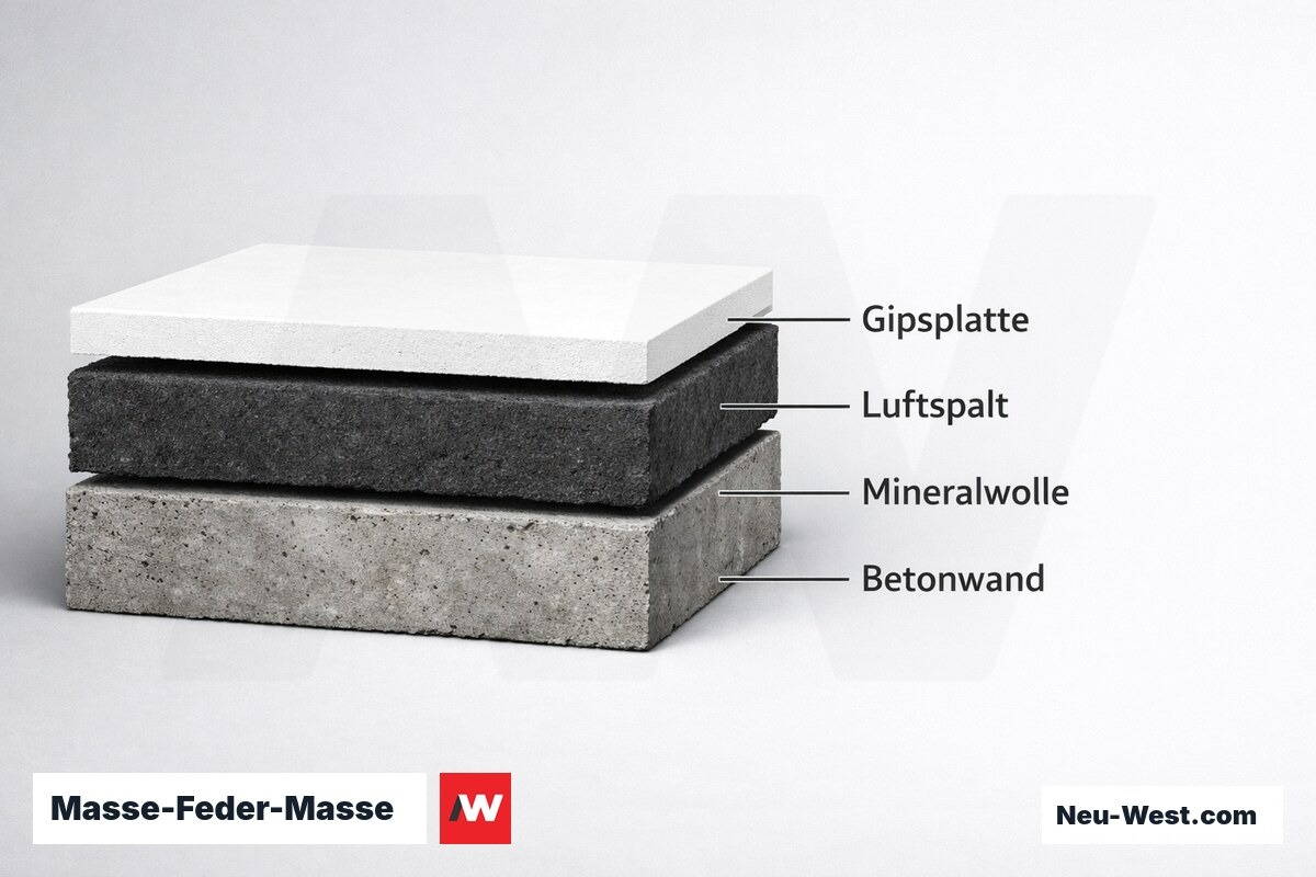 Masse-Feder-Masse: Vorsatzschale im Schnitt – Erklär-Grafik (NEUWEST Berlin)