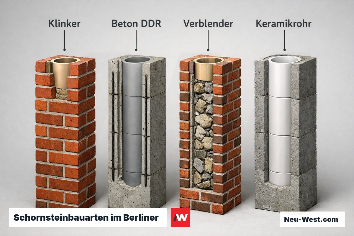 Schornsteinbauarten im Berliner Altbaubestand – Erklär-Grafik (NEUWEST Berlin)