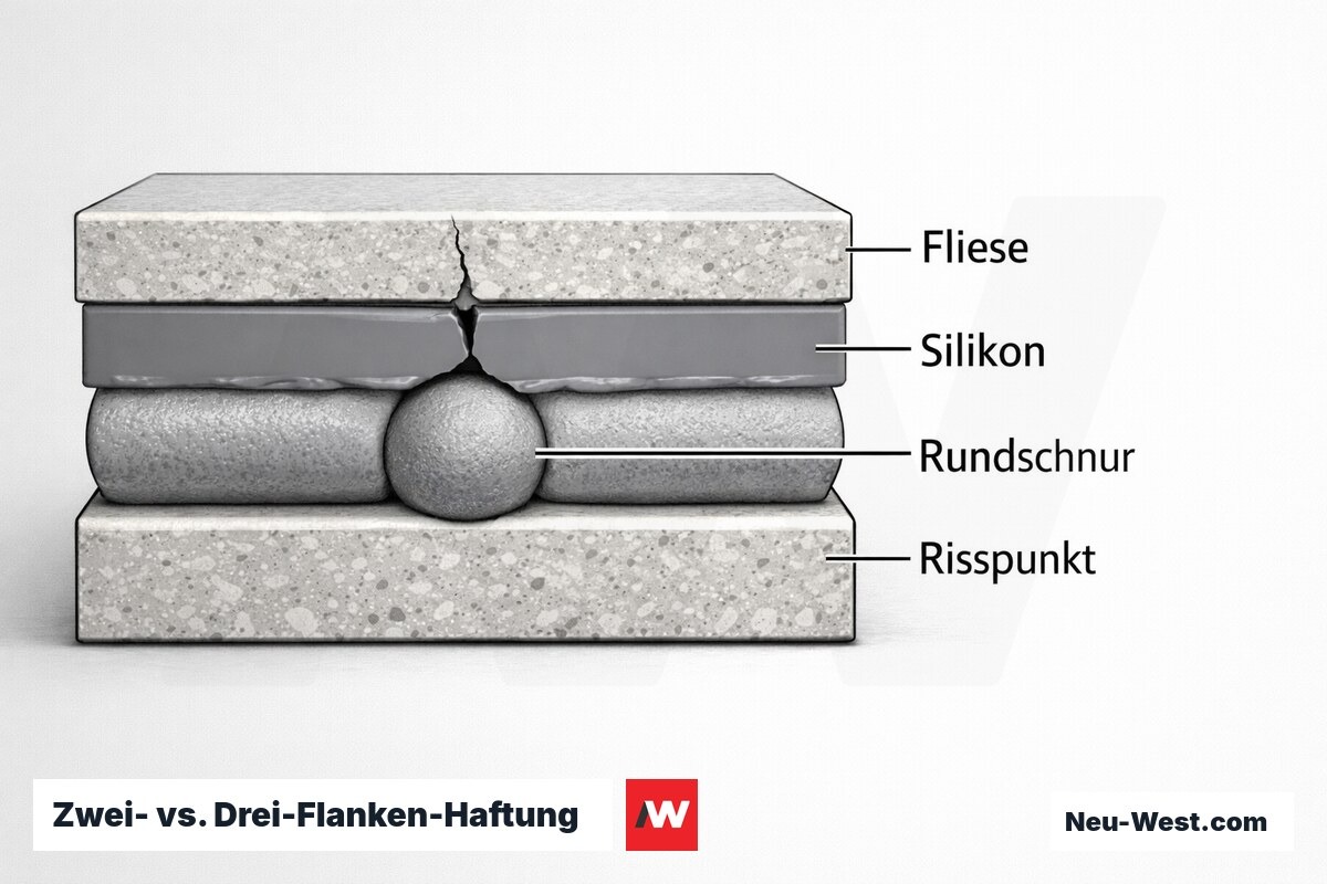 Zwei- vs. Drei-Flanken-Haftung: Querschnitt-Diagramm – Erklär-Grafik (NEUWEST Berlin)