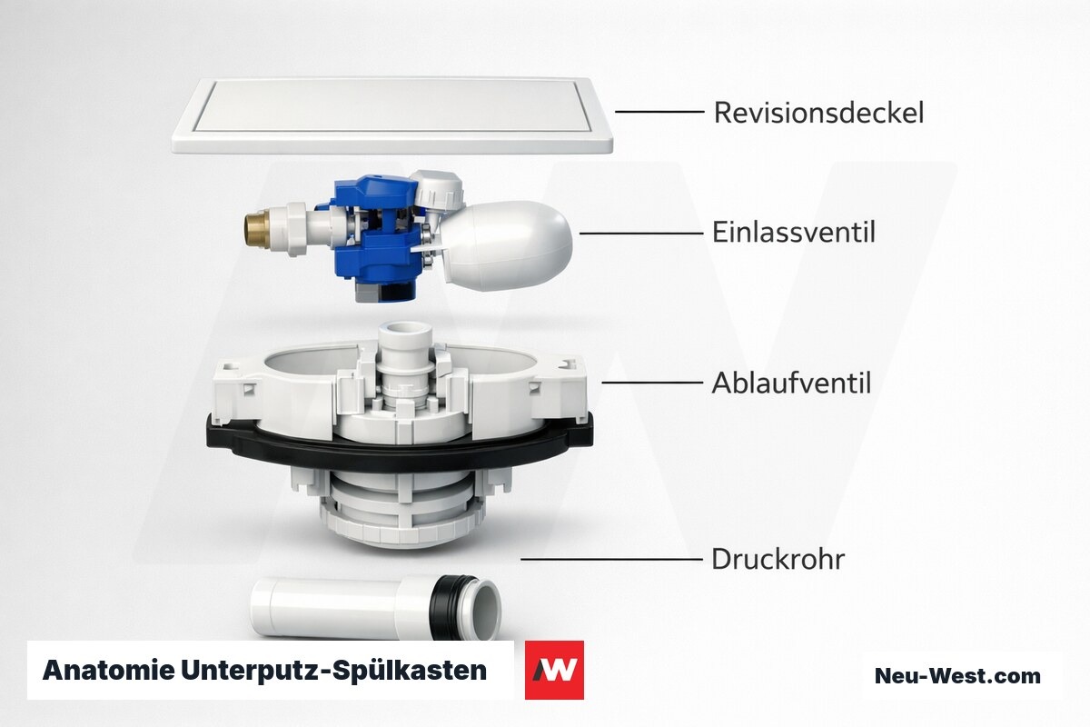 Anatomie Unterputz-Spülkasten – Erklär-Grafik (NEUWEST Berlin)