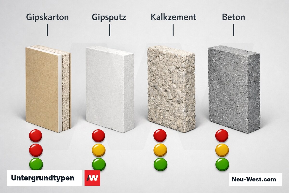 Untergrundtypen: Risikoampel für Tapeten-Ablöseverfahren – Erklär-Grafik (NEUWEST Berlin)