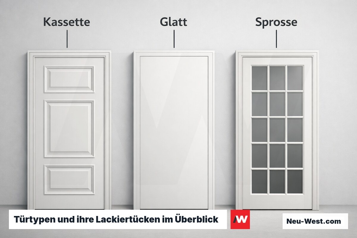 Türtypen und ihre Lackiertücken im Überblick – Erklär-Grafik (NEUWEST Berlin)
