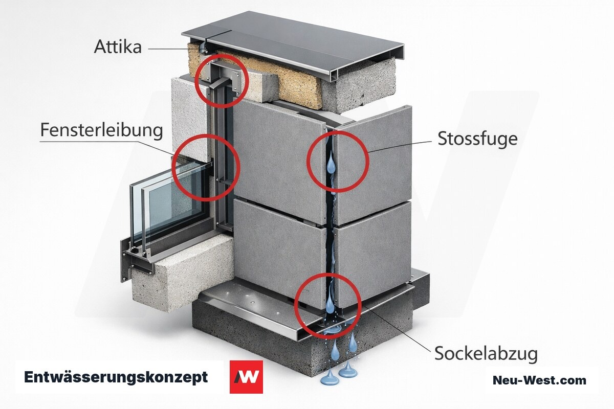 Entwässerungskonzept: Kritische Anschlusspunkte der VHF – Erklär-Grafik (NEUWEST Berlin)