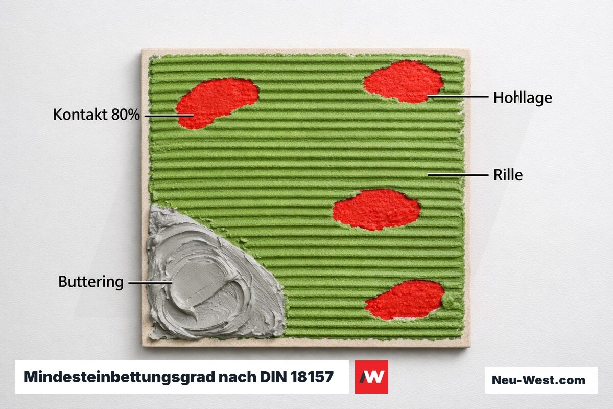 Mindesteinbettungsgrad nach DIN 18157: Flächenkontakt 80 % / 90 % – Erklär-Grafik (NEUWEST Berlin)