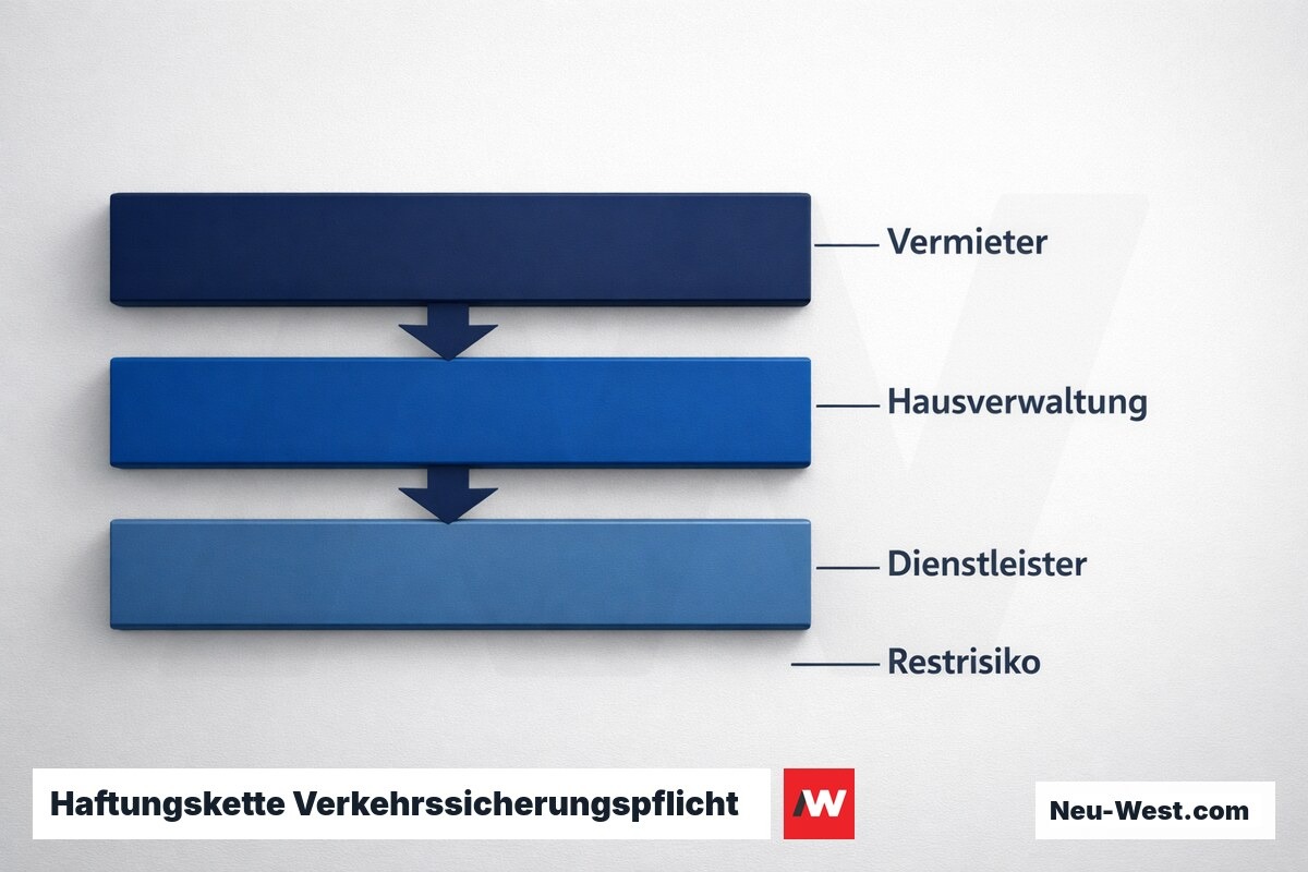 Haftungskette Verkehrssicherungspflicht Winterdienst – Erklär-Grafik (NEUWEST Berlin)